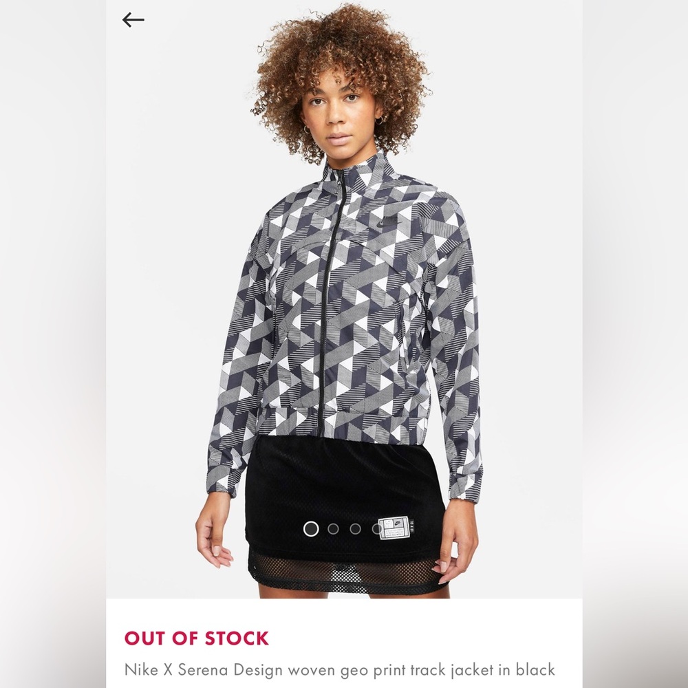 NIKE Nike X Serena Design woven geo print track jacket in black